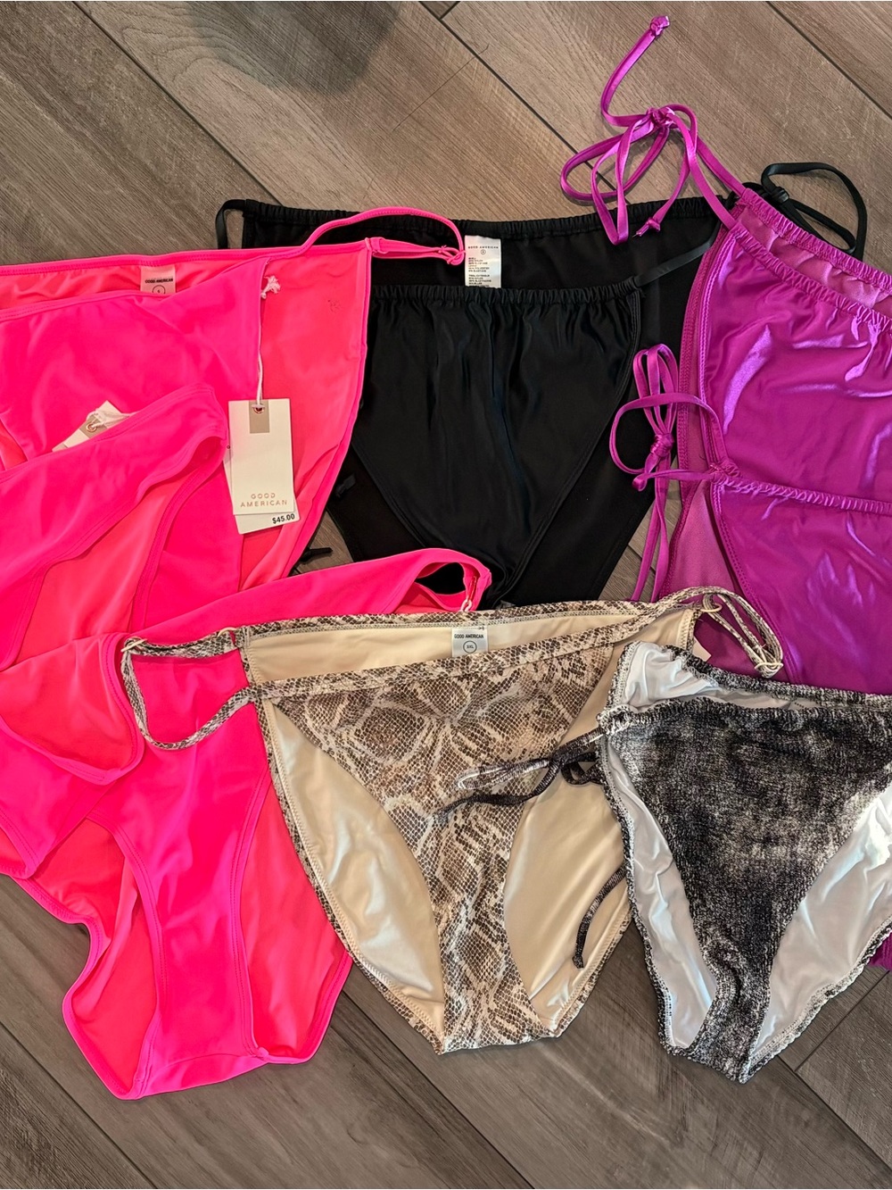 Good American Bundle of 8 Swim Bottoms